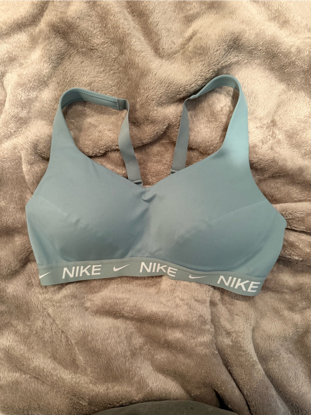 Nike Indy Teal Light-Blue High-Impact sports bra